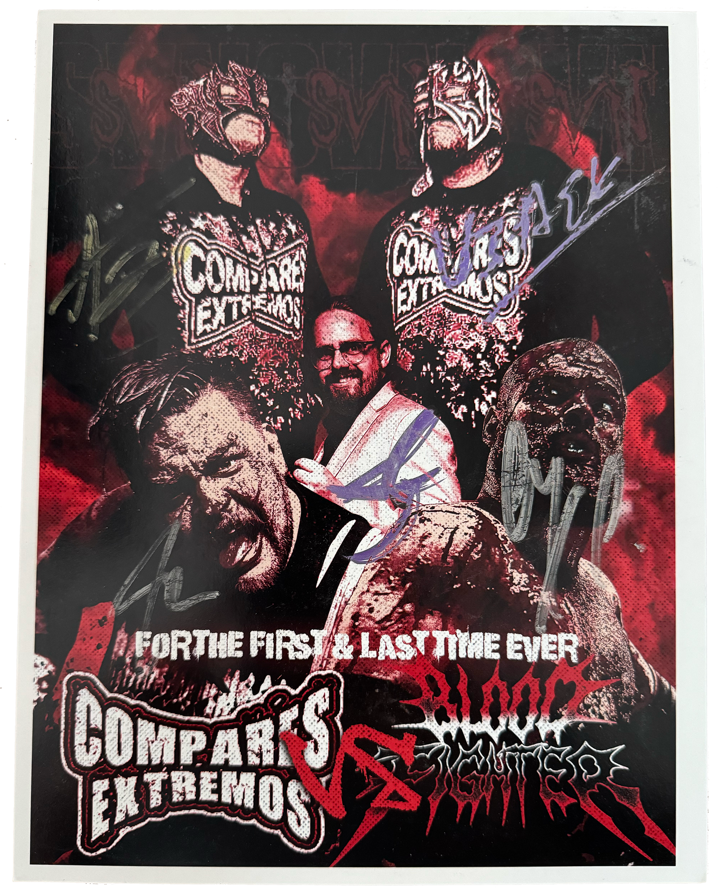 Bloodfighter vs Los Compares - Signed 8x10