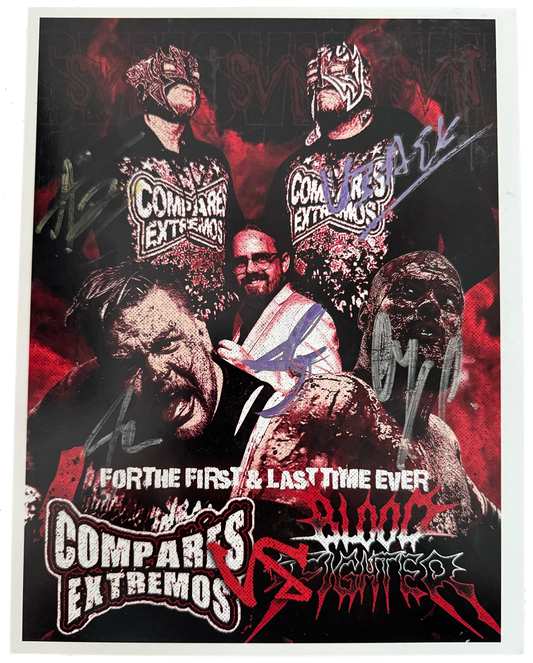 Bloodfighter vs Los Compares - Signed 8x10